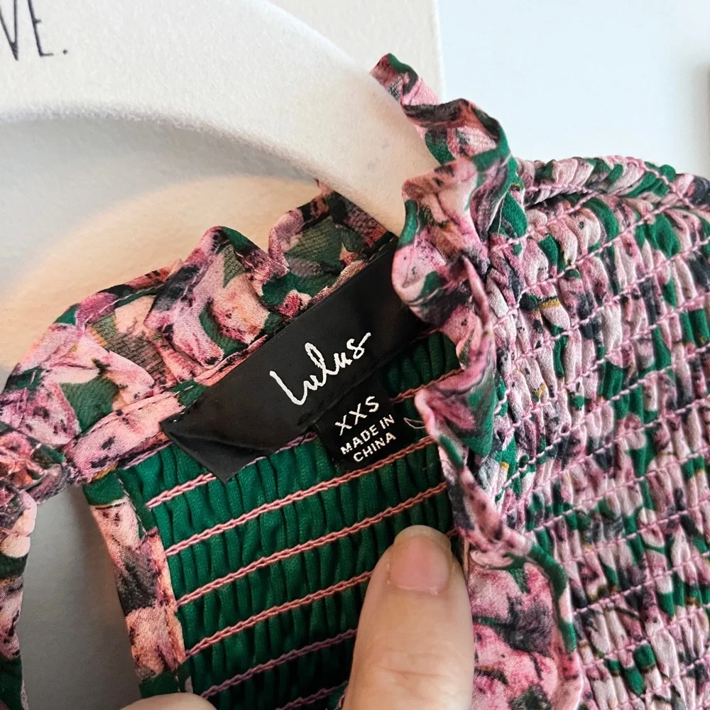 LULUS Floral Forever Floral Print Smocked Skater Dress - Picture 8 of 8